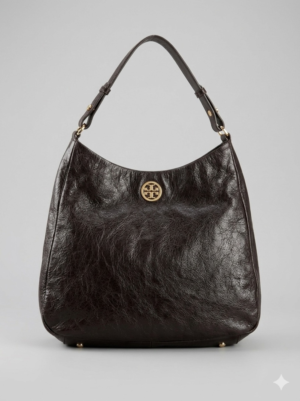 TORY BURSCH DENA HOBO BLACK LEATHER Y2K indie sleeve slouchy shoulder bag